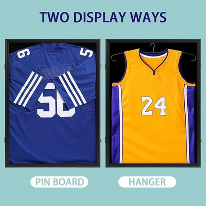 Lockable Jersey Display Frame, Rectangle Modern Shadow Box with UV Protection Acrylic, Hanger and Black Finish for Sports Shirts - product view 6