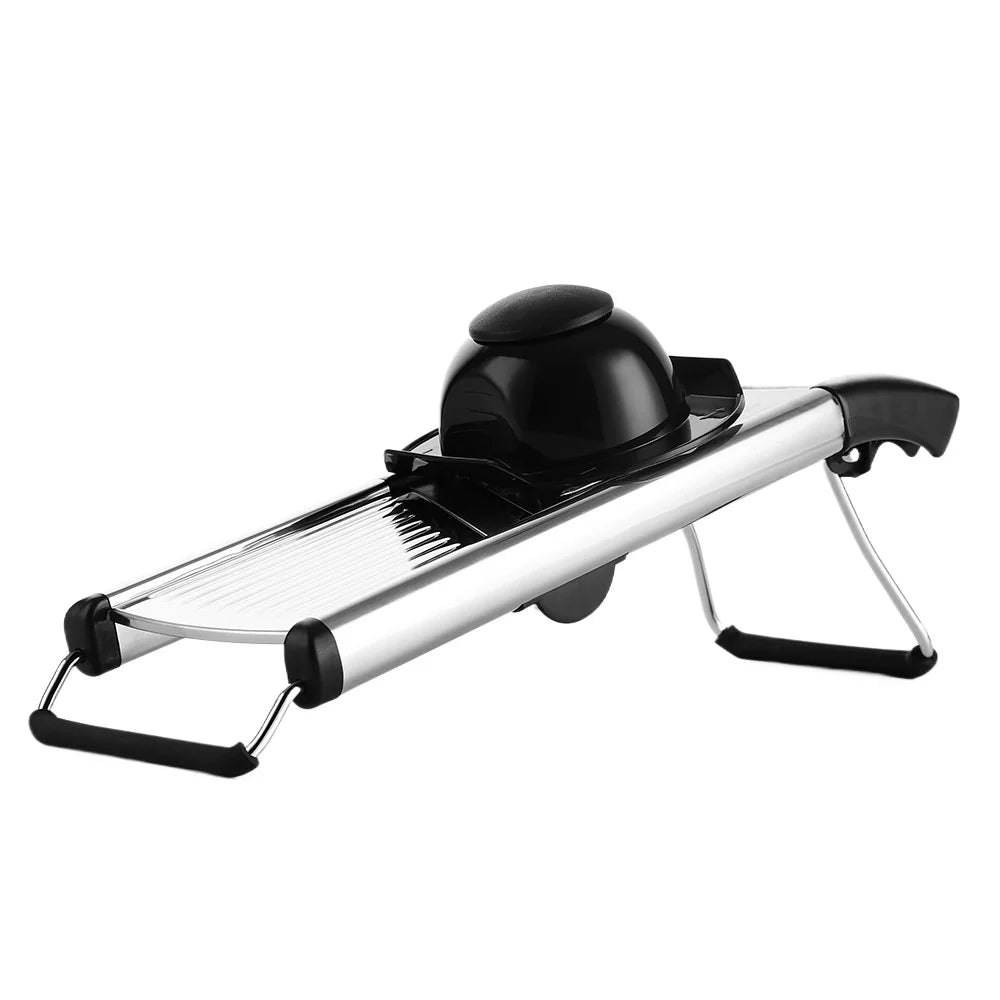 Adjustable Mandoline Slicer, Stainless Steel Vegetable and Fruit Cutter with Black Finish for Potato, Tomato, Onion and Carrot - product view 1