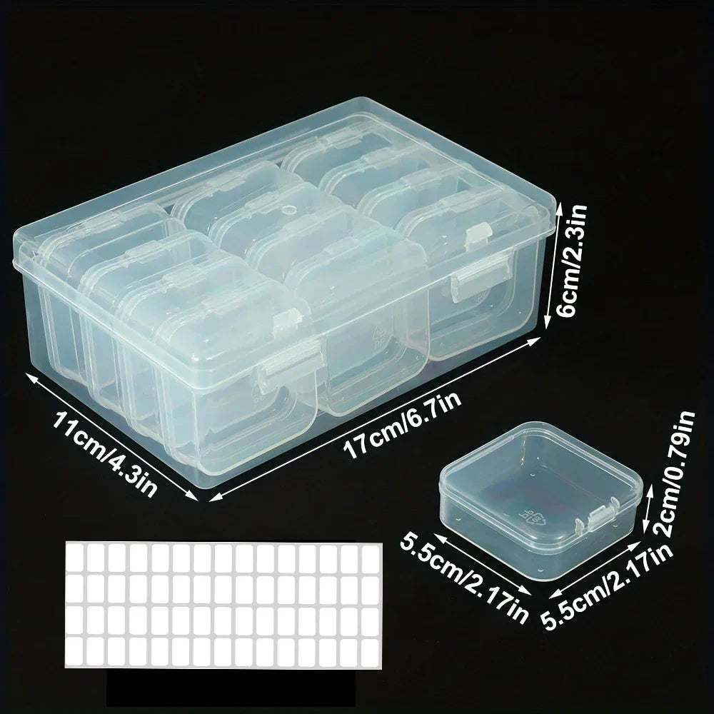 Diamond Painting Storage Box, Plastic Craft Organizer with 4, 10, 12, 14, 15 or 30 Grids for Beads - product view 2