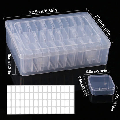 Diamond Painting Storage Box, Plastic Craft Organizer with 4, 10, 12, 14, 15 or 30 Grids for Beads - product view 6