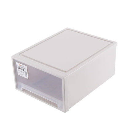 Stackable Shoe Storage Box, 18 L PP Plastic Pull-Out Drawer Organizer with Transparent Front for Closets and Entryways - product view 6