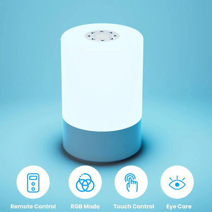 RGB Touch Control Bedside Night Light, Remote Operation, Dimmable LED Atmosphere Lamp, 5V USB Power, PVC Candle Shape - product view 2