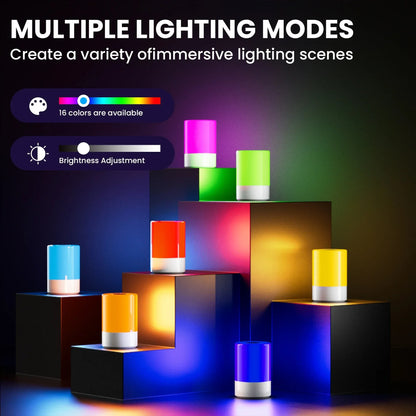 RGB Touch Control Bedside Night Light, Remote Operation, Dimmable LED Atmosphere Lamp, 5V USB Power, PVC Candle Shape - product view 5