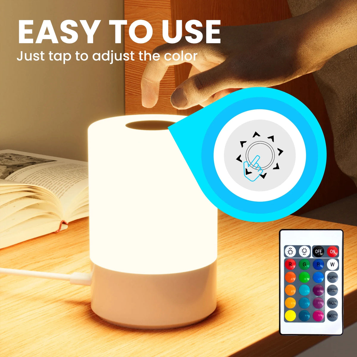 touch control bedside lamp - product view 6