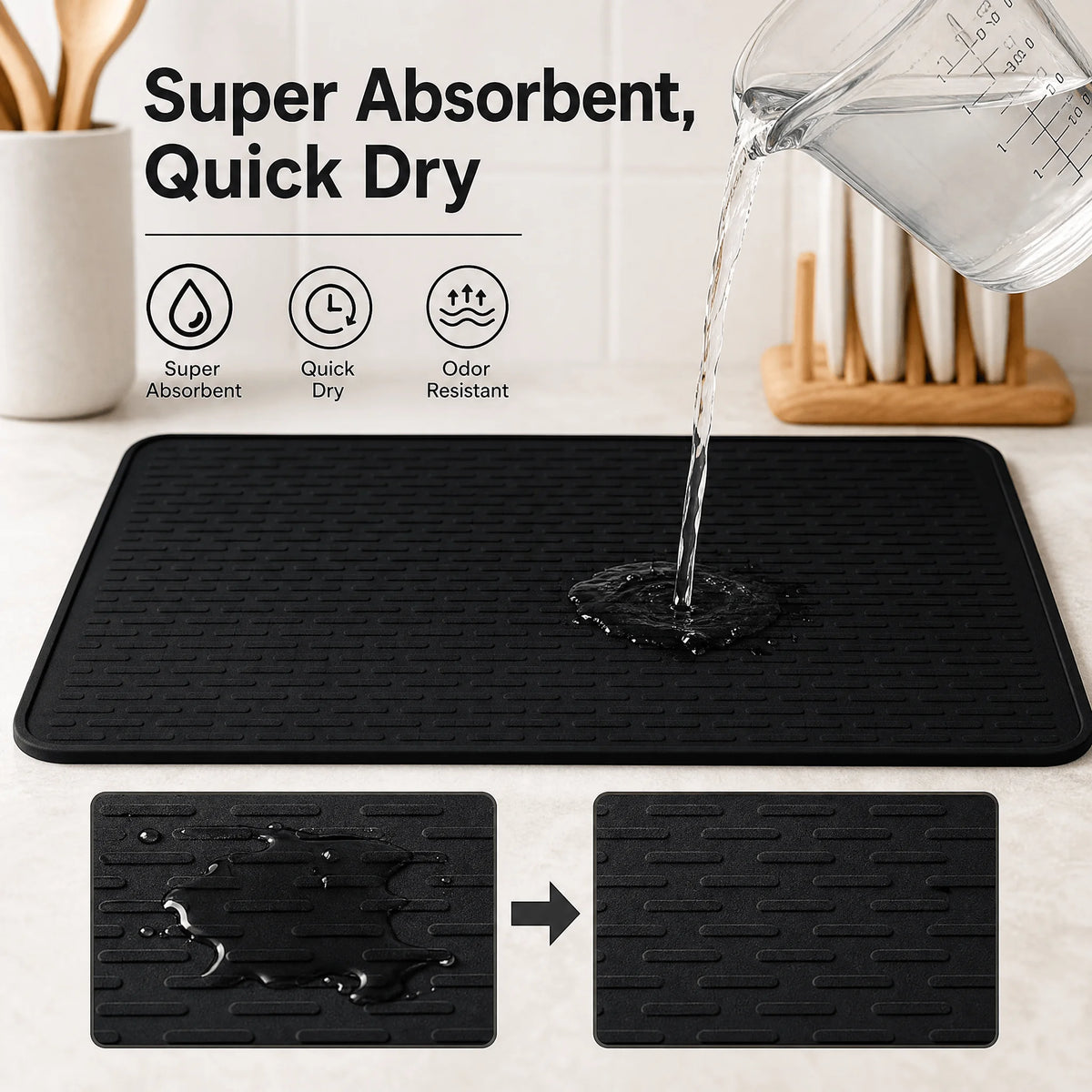 silicone dish drying mat - product view 6