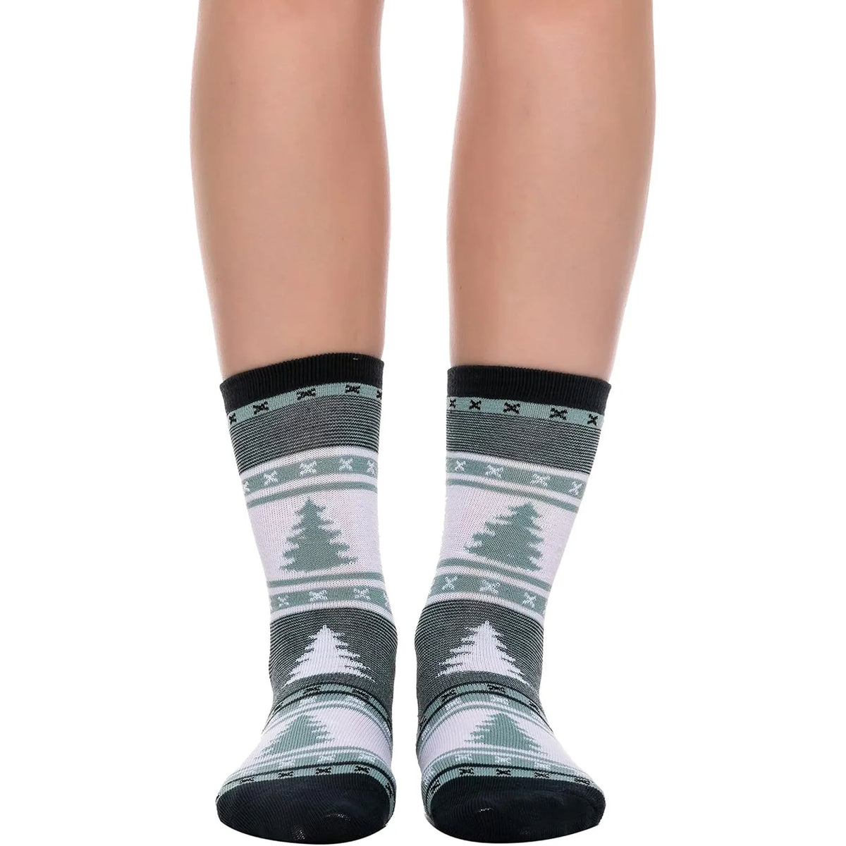Christmas Socks Gift Box, 12-Pair Cotton Holiday Sock Set, Festive Designs, Size 9–11 for Women and Men - product view 5