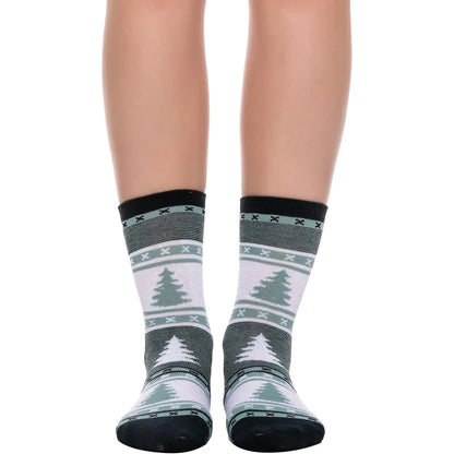 Christmas Socks Gift Box, 12-Pair Cotton Holiday Sock Set, Festive Designs, Size 9–11 for Women and Men - product view 5
