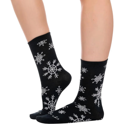 Christmas Socks Gift Box, 12-Pair Cotton Holiday Sock Set, Festive Designs, Size 9–11 for Women and Men - product view 6