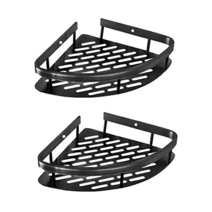 Adhesive Shower Caddy, No-Drill Wall Mounted Bathroom Shelf, Aluminum Storage Rack for Shampoo, Gel and Cosmetics - product view 3