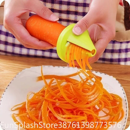 Manual Vegetable Spiralizer Cutter, ABS Body, Stainless Steel Blade, Compact 6.5 x 7 cm Potato and Carrot Grater - product view 5