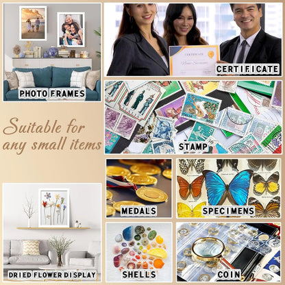 8×10 Shadow Box Frame Set, 4-Pack Deep 3D Display with Acrylic Front, Wall Mount and Tabletop Stand - product view 5