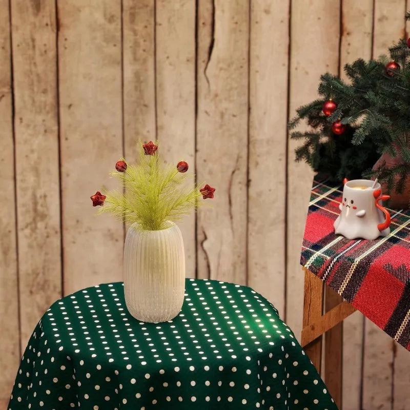 Christmas Tree Topper Picks, 12-Piece 16-Inch Lime Green Curly Stems with Ball, Star and Boot Caps - product view 6