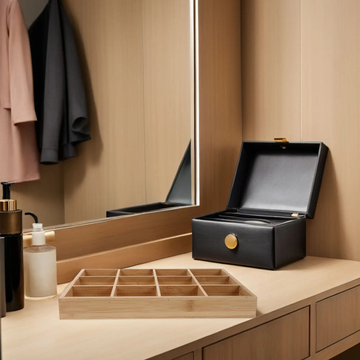 bamboo drawer organizer - product view 1