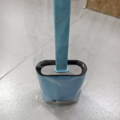 Silicone Toilet Brush, Flexible 360° Deep-Cleaning Head, Long Handle, No-Drill Wall Mount Holder for Bathroom - product view 5
