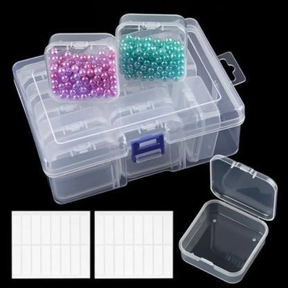 Clear Bead Organizer Storage Box, 15-Piece Transparent Container Set for Beads, Craft Supplies and Small Accessories - product view 2