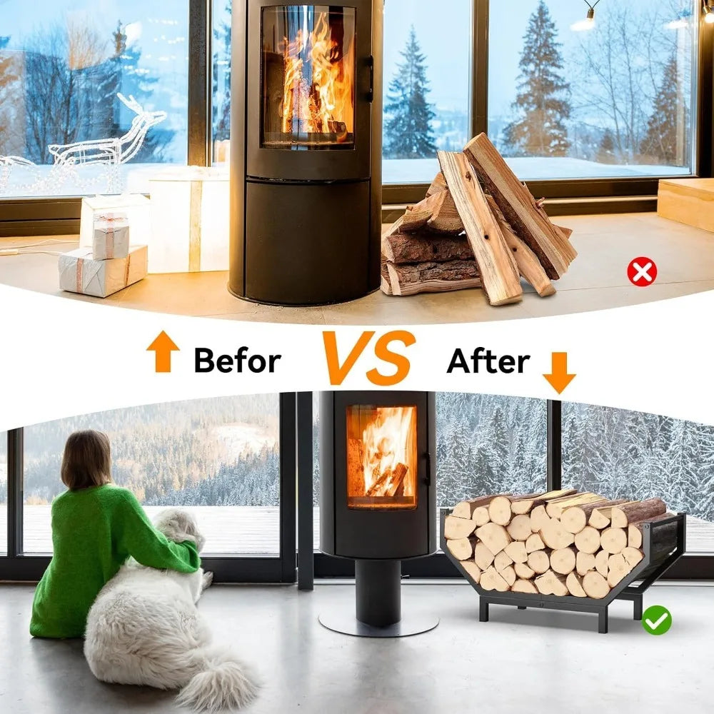 outdoor firewood rack - product view 5