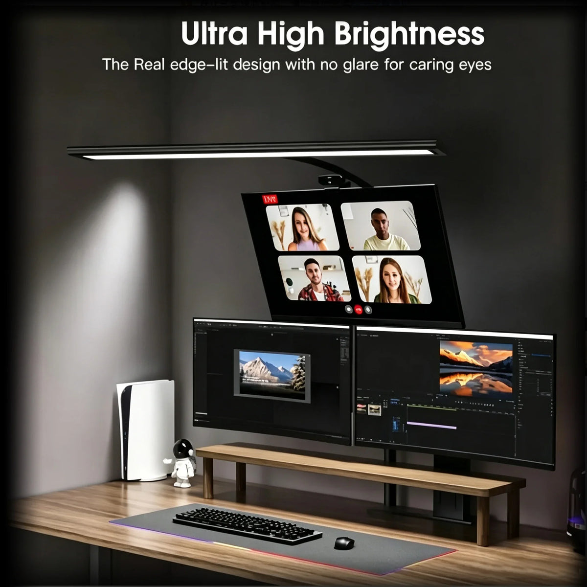 LED Clamp Desk Lamp, 360° Flexible Gooseneck, Stepless Dimming, 3000K-6000K, 5V USB Power for Home Office - product view 5