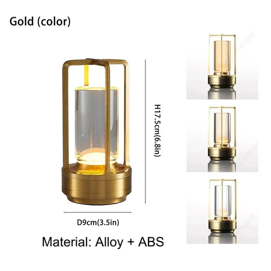 Rechargeable LED Camping Lantern, Touch Control, 3-Color Modes, Stepless Dimming and 1200 mAh Battery for Indoor or Outdoor Use - product view 1