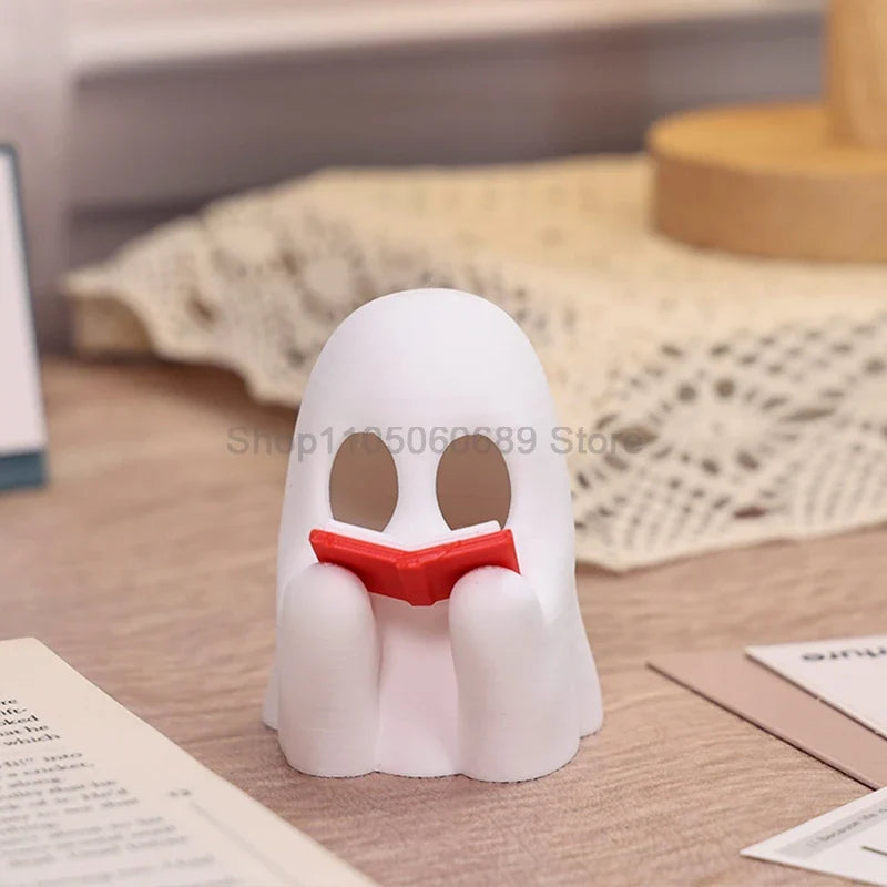 Halloween Ghost Night Light, Flameless LED Candle, 3V Button Battery, Cartoon Plastic Holiday Decoration - product view 4