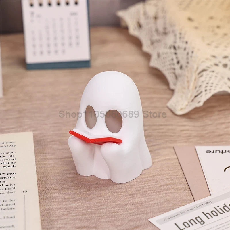Halloween Ghost Night Light, Flameless LED Candle, 3V Button Battery, Cartoon Plastic Holiday Decoration - product view 5
