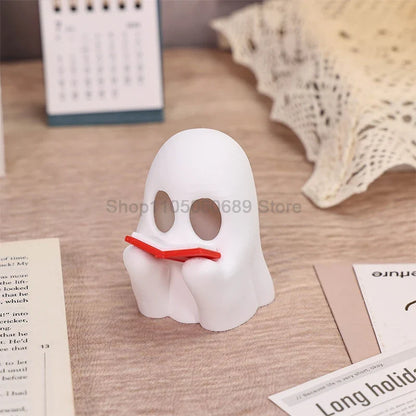 Halloween Ghost Night Light, Flameless LED Candle, 3V Button Battery, Cartoon Plastic Holiday Decoration - product view 5