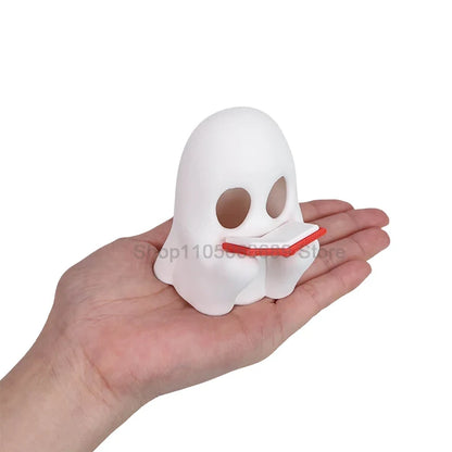 Halloween Ghost Night Light, Flameless LED Candle, 3V Button Battery, Cartoon Plastic Holiday Decoration - product view 6