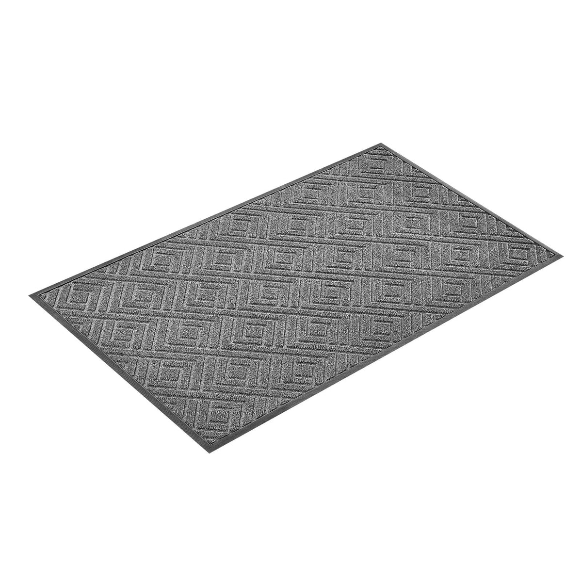 Modern Front Door Mat, 61.5 x 36 in Polyester Floor Carpet with Deep-Groove Pattern and Anti-Slip TPE Backing - product view 2