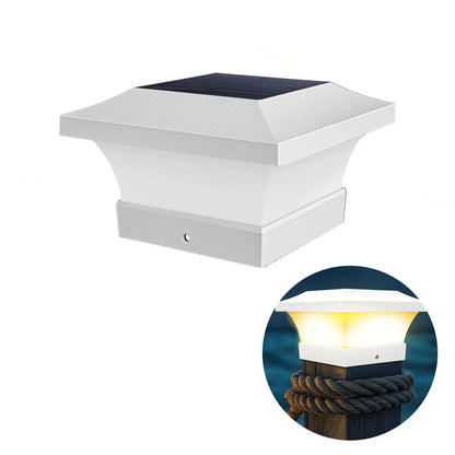 Solar Post Cap Light, 4x4 Fence and Deck Lamp, LED, Automatic Dusk Lighting, 8–10 Hour Runtime, Warm or Cool White - product view 2