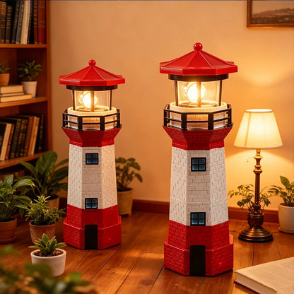Solar LED Lighthouse Garden Light, ABS Push-Button Lawn Lamp, Self-Contained Driveway and Pathway Decor in 1 or 2 Pieces - product view 2