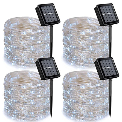 Solar String Lights, IP44 Waterproof LED Garland with 8 Lighting Modes, Warm White, White or RGB, 5–42 m Options - product view 4