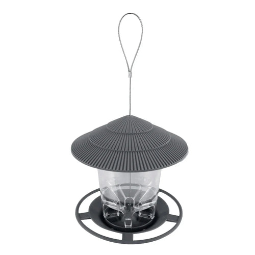 Gazebo Hanging Wild Bird Feeder, 2.6 lb Capacity, Twist-Lock Cover, Detachable Plastic Body with Rope Hook - product view 1