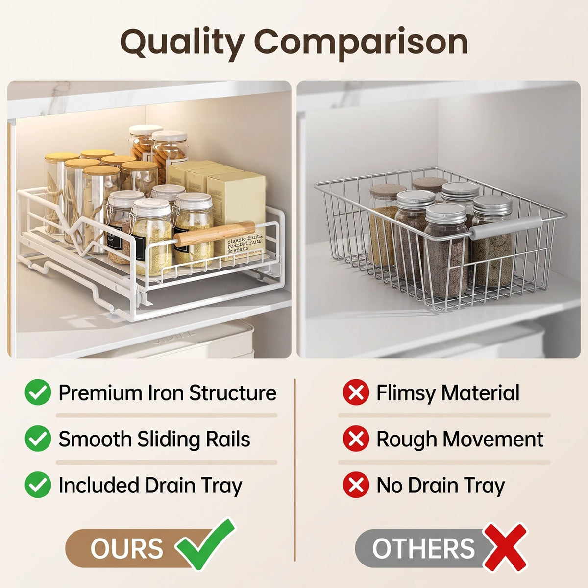 pull out cabinet organizer - product view 5