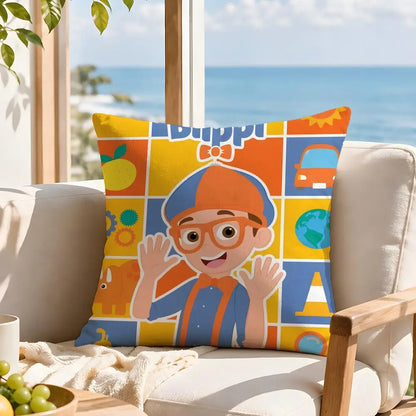 Cartoon Character Print Sofa Cushion Cover, 100% Polyester Square Throw Pillow Case, Six Sizes for Living Room and Bedroom Decor - product view 2