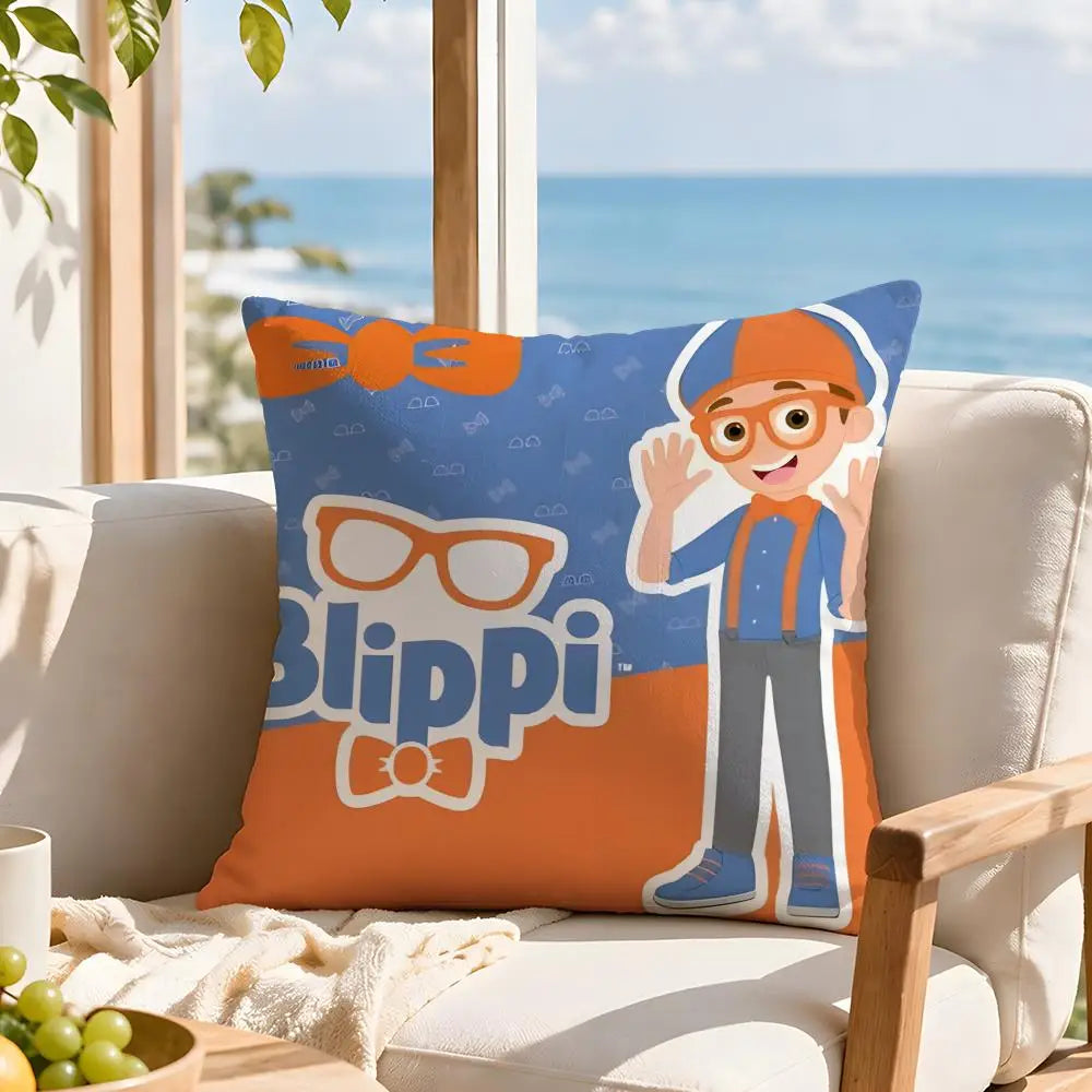 Cartoon Character Print Sofa Cushion Cover, 100% Polyester Square Throw Pillow Case, Six Sizes for Living Room and Bedroom Decor - product view 3