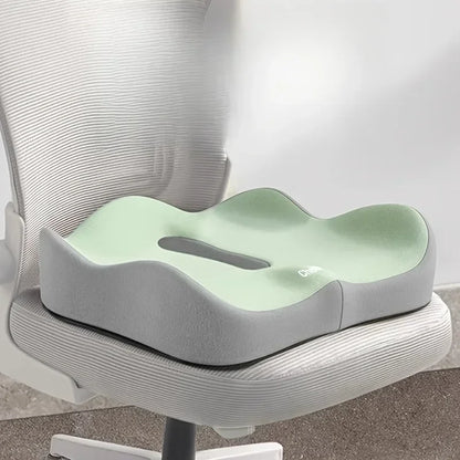 Memory Foam Seat Cushion, Square 100% Polyester Cover, Classic Solid Design for Supportive Everyday Seating, Light Grey Black or Green - product view 5