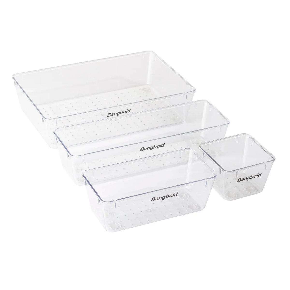 Plastic Drawer Organizer, Rectangular Modern Storage for Makeup, Kitchen Items and Sundries, Multiple Sizes and Pack Options - product view 5