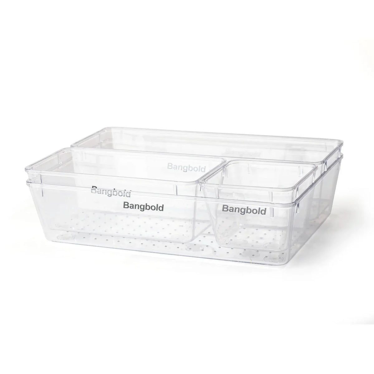 Plastic Drawer Organizer, Rectangular Modern Storage for Makeup, Kitchen Items and Sundries, Multiple Sizes and Pack Options - product view 6