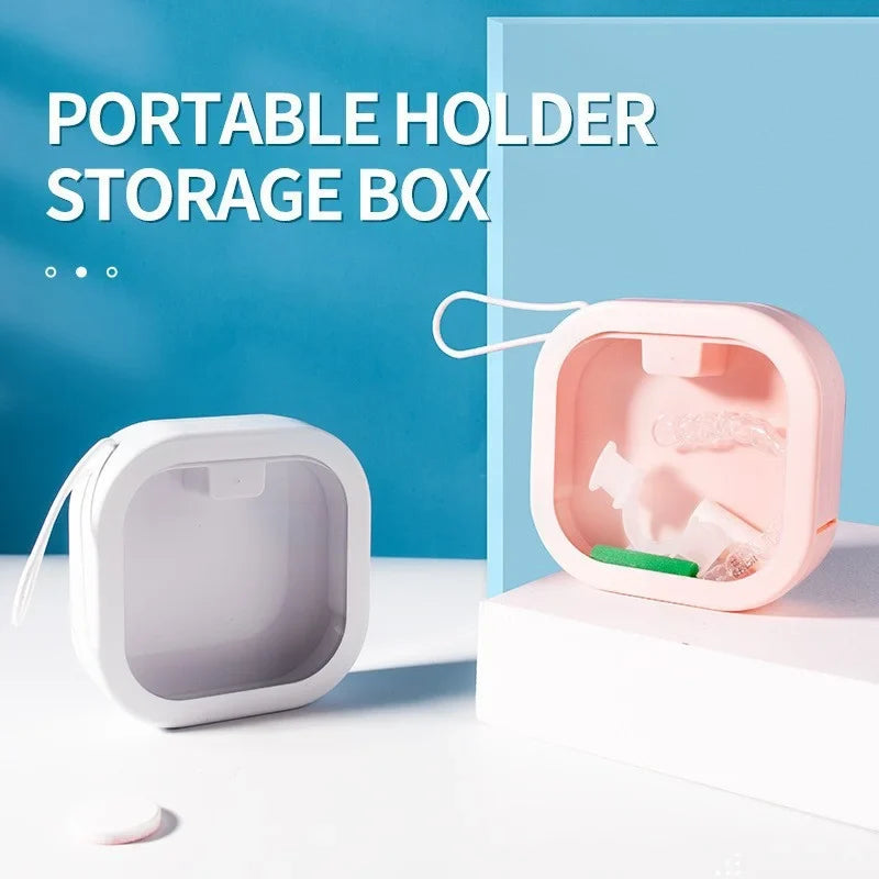 Portable Push-Open Jewelry Storage Box with Clear Window, Lanyard and Plastic Square Case for Earrings, Rings and Beads - product view 5