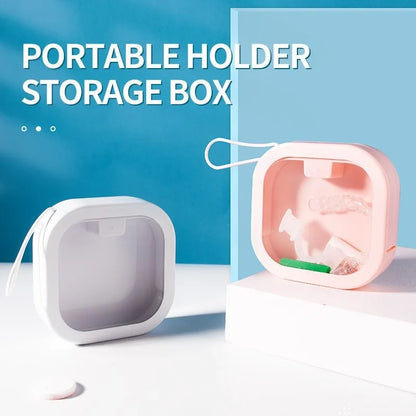 Portable Push-Open Jewelry Storage Box with Clear Window, Lanyard and Plastic Square Case for Earrings, Rings and Beads - product view 5
