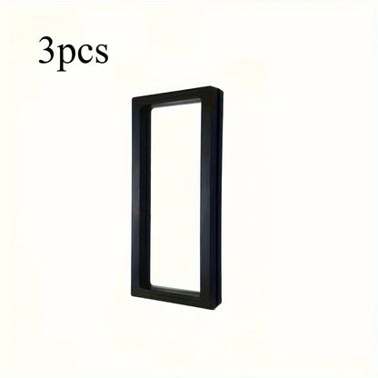 Rose Dried Flower Storage Photo Frame, Transparent Horizontal Plastic Shadow Box, Vintage Black Display Stand, 1pc or 3pcs - product view 2