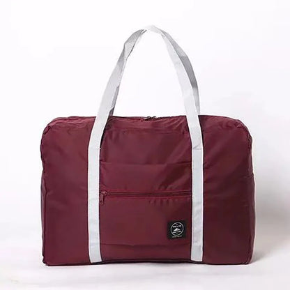 Foldable Travel Duffel Bag, Large-Capacity Weekender with Built-In Pouch, Front Zipper Pocket and Reinforced Handles - product view 4