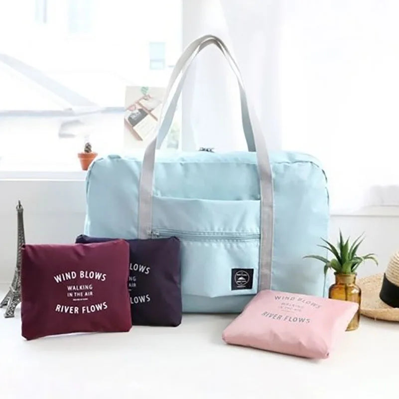 Foldable Travel Duffel Bag, Large-Capacity Weekender with Built-In Pouch, Front Zipper Pocket and Reinforced Handles - product view 6