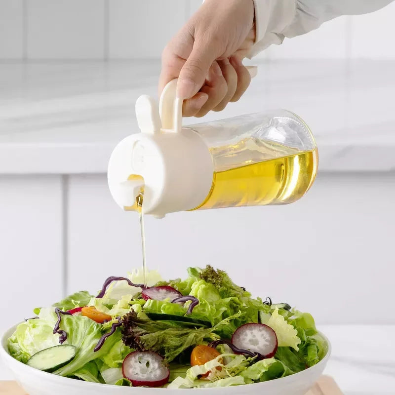 Glass Oil Spray Bottle, Dual-Mode Mist Sprayer and Pour Dispenser with Internal Tube for Cooking, Grilling and Salads - product view 2