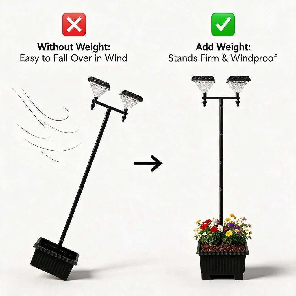 Solar Landscape Lighting, Outdoor Solar Street Lamp with Included Batteries for Garden, Yard, Patio and Pathway - product view 6