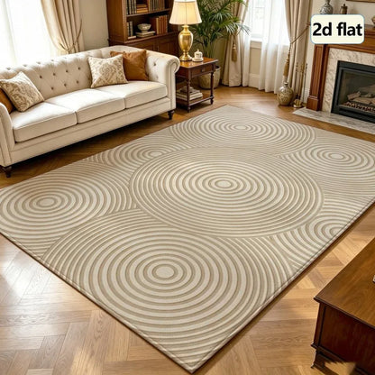 Classic Striped Area Rug, 100% Polyester, Rubber Backing, Machine Made, Washable Indoor Floor Mat for Living Room and Bedroom - product view 4