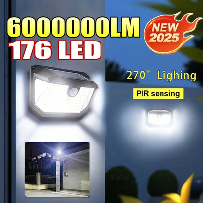 176-LED Solar Motion Sensor Light, Remote Control, 270° Illumination, 3 Modes and 4000mAh Battery - product view 2