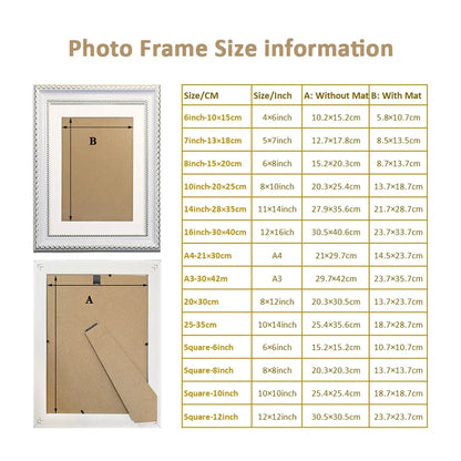 Rectangle Picture Frame, Plastic Photo Display for Wall or Table Décor, 10x15cm to A4 Size, Single or Two-Piece Set - product view 4