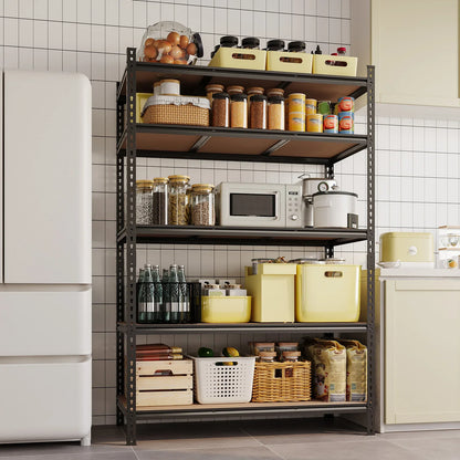 Adjustable Metal Storage Shelving Unit, Boltless Freestanding Utility Rack with Five Shelves for Garage, Pantry and Warehouse - product view 4
