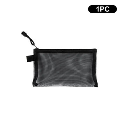 Transparent Mesh Passport Holder, Zipper Travel Document Organizer for Passport, Tickets and ID Cards, 1, 3 or 5-Piece Options - product view 1