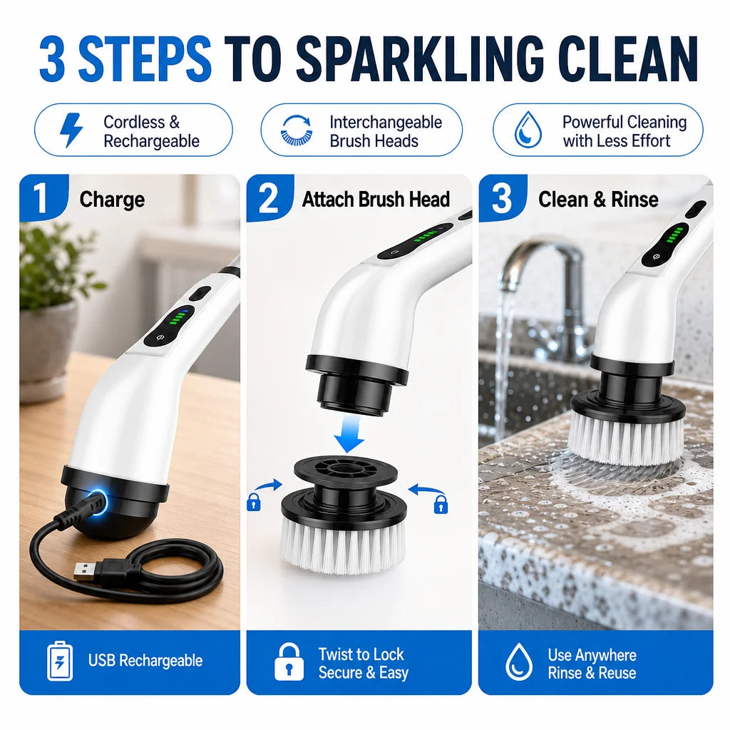 electric spin scrubber - product view 5